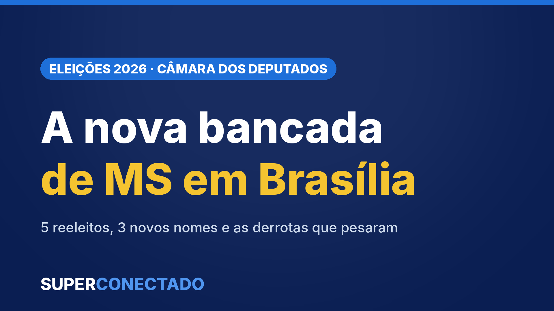 PL vira maior bancada de MS na Câmara, PT encolhe e três caras novas chegam a Brasília